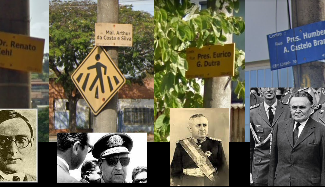 Ruas de Limeira ainda exaltam nomes do golpe militar e de movimento racista