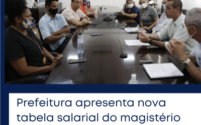 Prefeitura apresenta nova tabela salarial do magistério a sindicatos