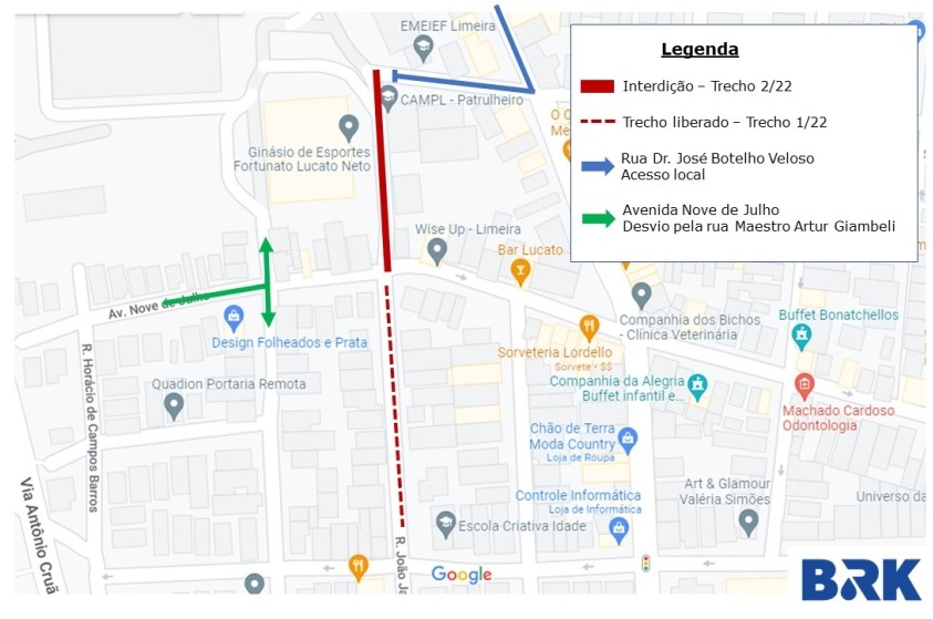 Obras avançam e novo trecho da Rua João Jacon é interditado