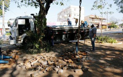 Começa reforma da praça da Avenida Maria Buzolin em Limeira