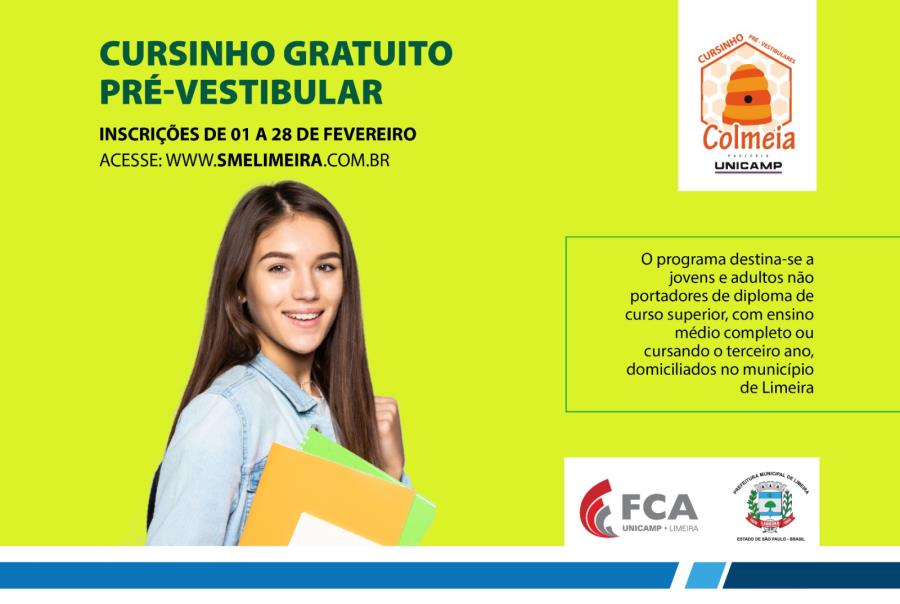 Inscrições de curso preparatório para vestibular começam em 1º de fevereiro