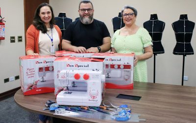 Máquinas de costura são doadas ao Ceprosom