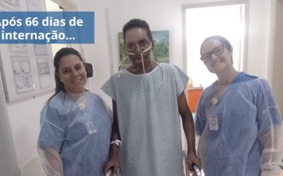Após 66 dias de internação, paciente que sofreu queimaduras graves recebe alta hospitalar