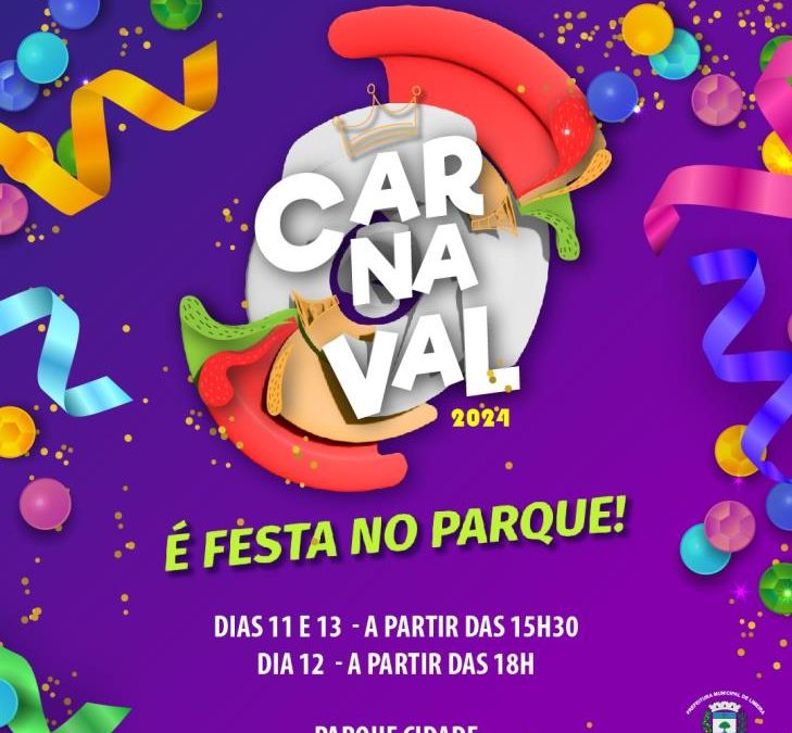 Festa no Parque reúne foliões durante o Carnaval; festejos também ocorrem em outros eventos