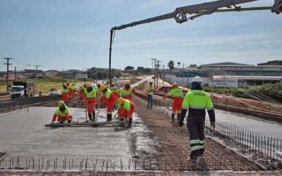 Duplicação do viaduto Paulo Natal recebe nova etapa de concretagem