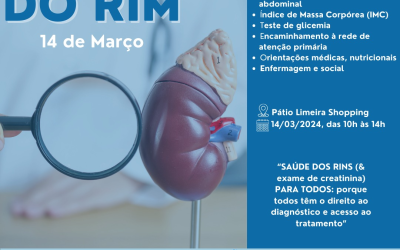 Santa Casa fará avaliações gratuitas da saúde dos rins no Pátio Limeira Shopping