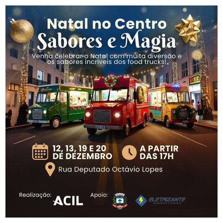 Natal no Centro: Sabores e Magia traz Diversão e Delícias para o Centro de Limeira