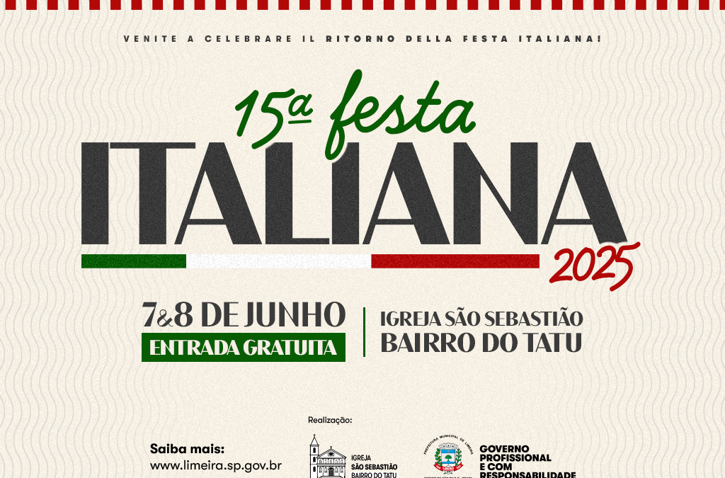 Festa Italiana de Limeira celebra tradição no Bairro do Tatu