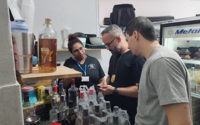 Vigilância, Polícia e GCM fiscalizam “tchay” de homem internado por intoxicação por metanol